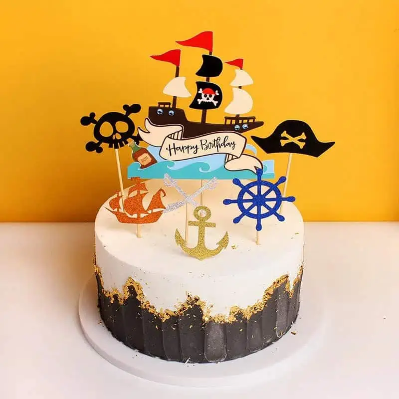 Décoration pirate pour gâteau d'anniversaire - Décorations pour Gateaux